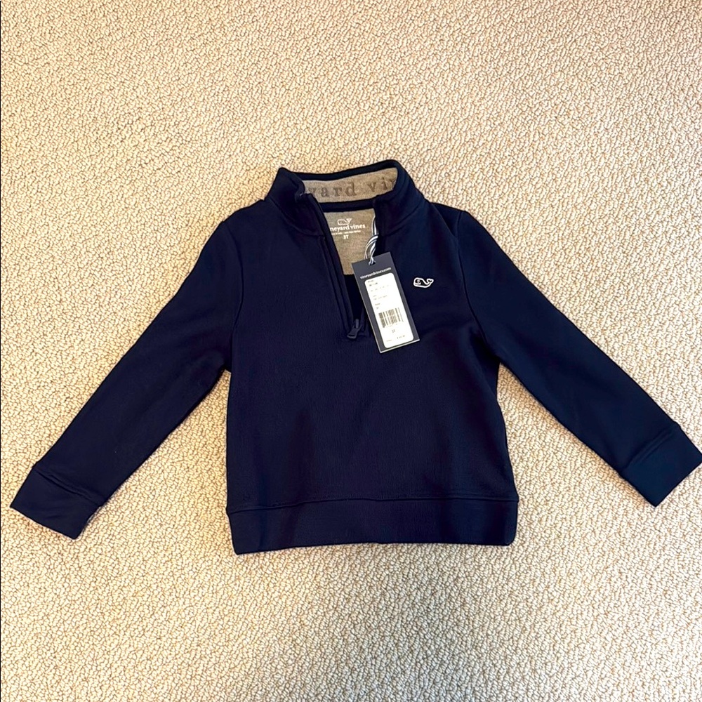 Vineyard Vines NWT 1/4 zip, Navy